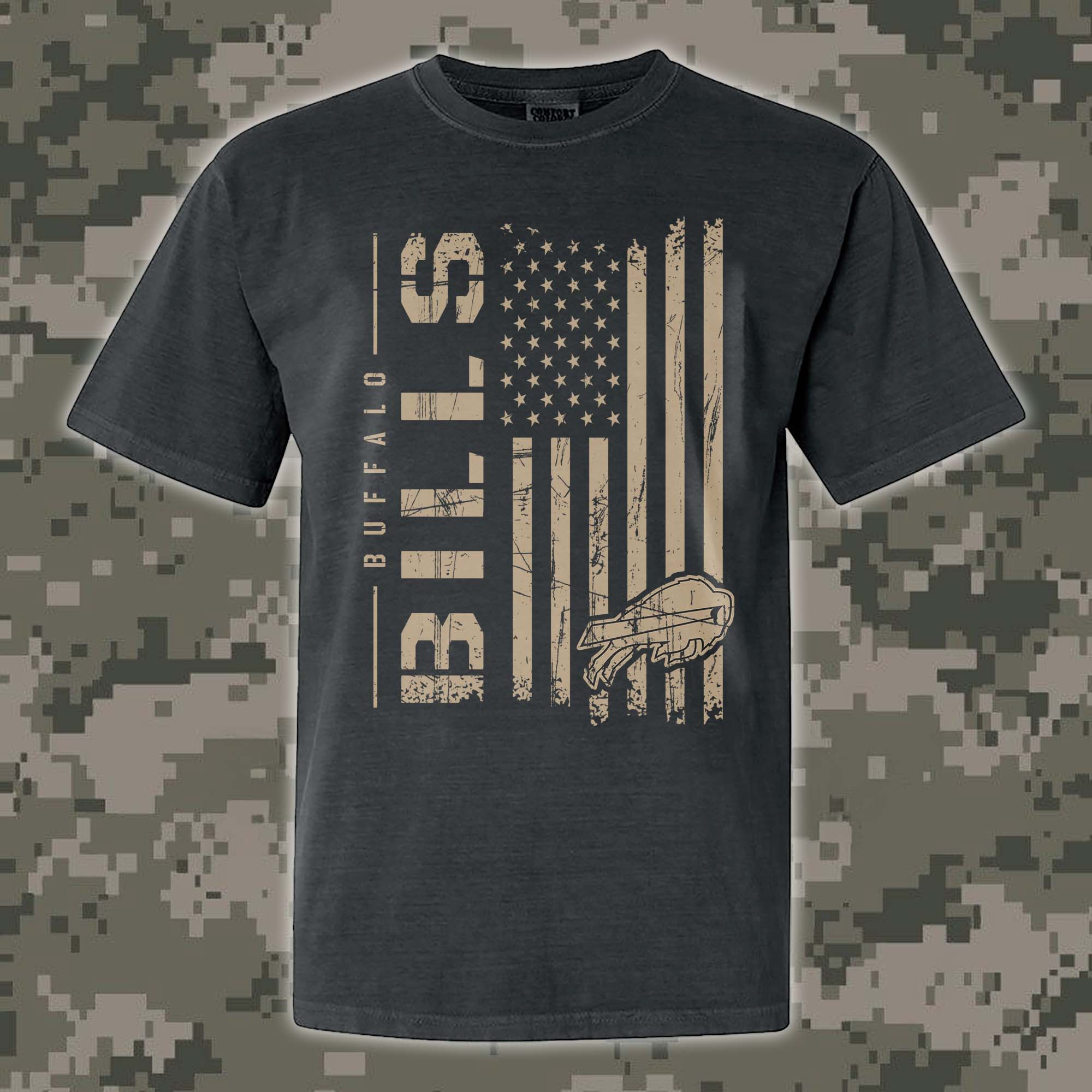 Buffalo Bills T-shirt Colosseum OHT Military Appreciation Flag PT68187